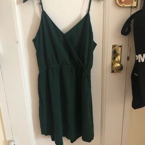 Madewell Forest Green Lined Dress